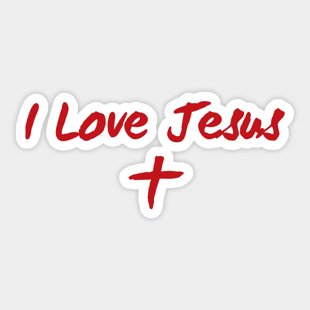 I Love Jesus (red) Sticker by VinceField